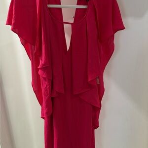 Laundry by Shelli Segal Hot Pink Size 8 Ruffled Dress